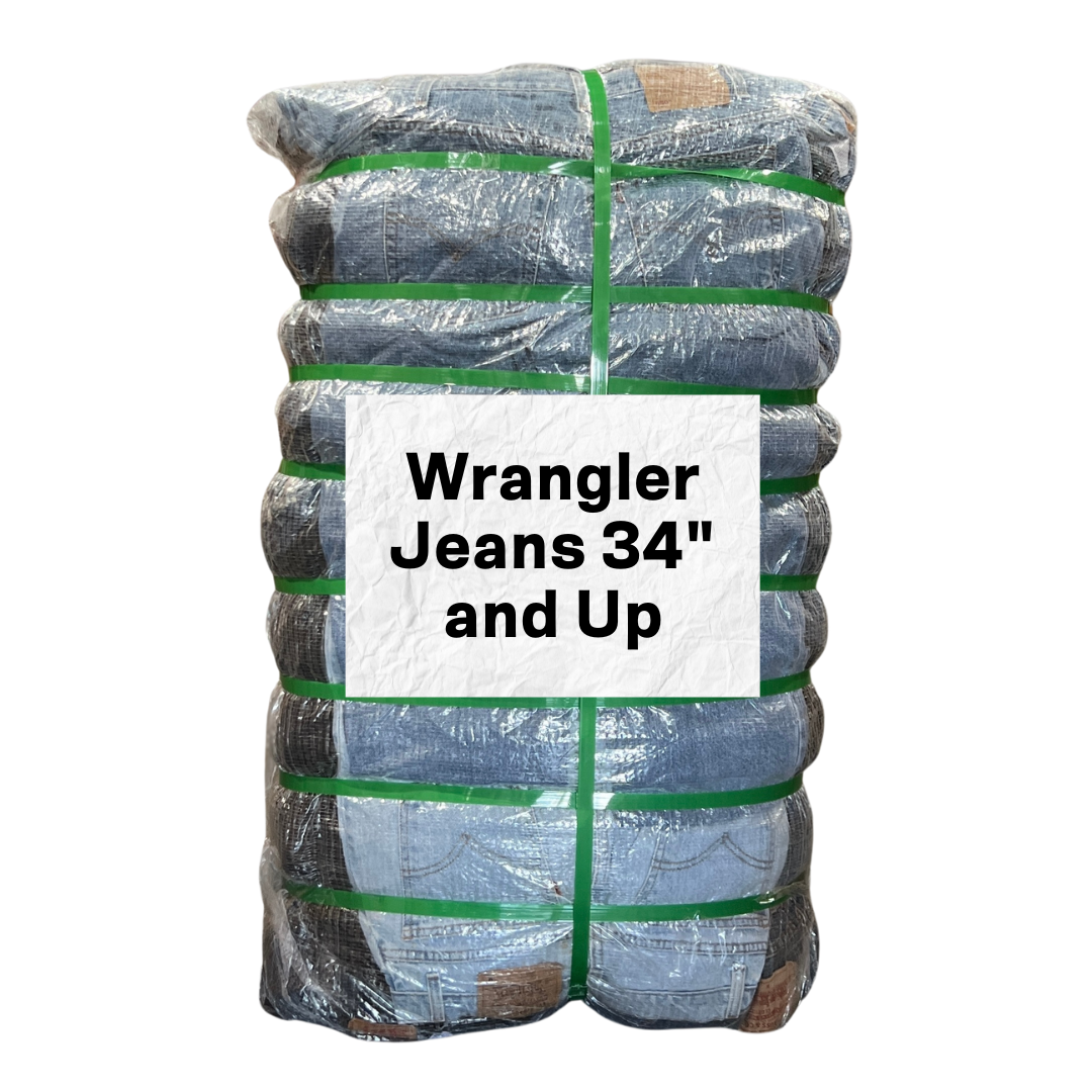 100lb Plus Size Wrangler Jeans Bale — THRIFT VINTAGE