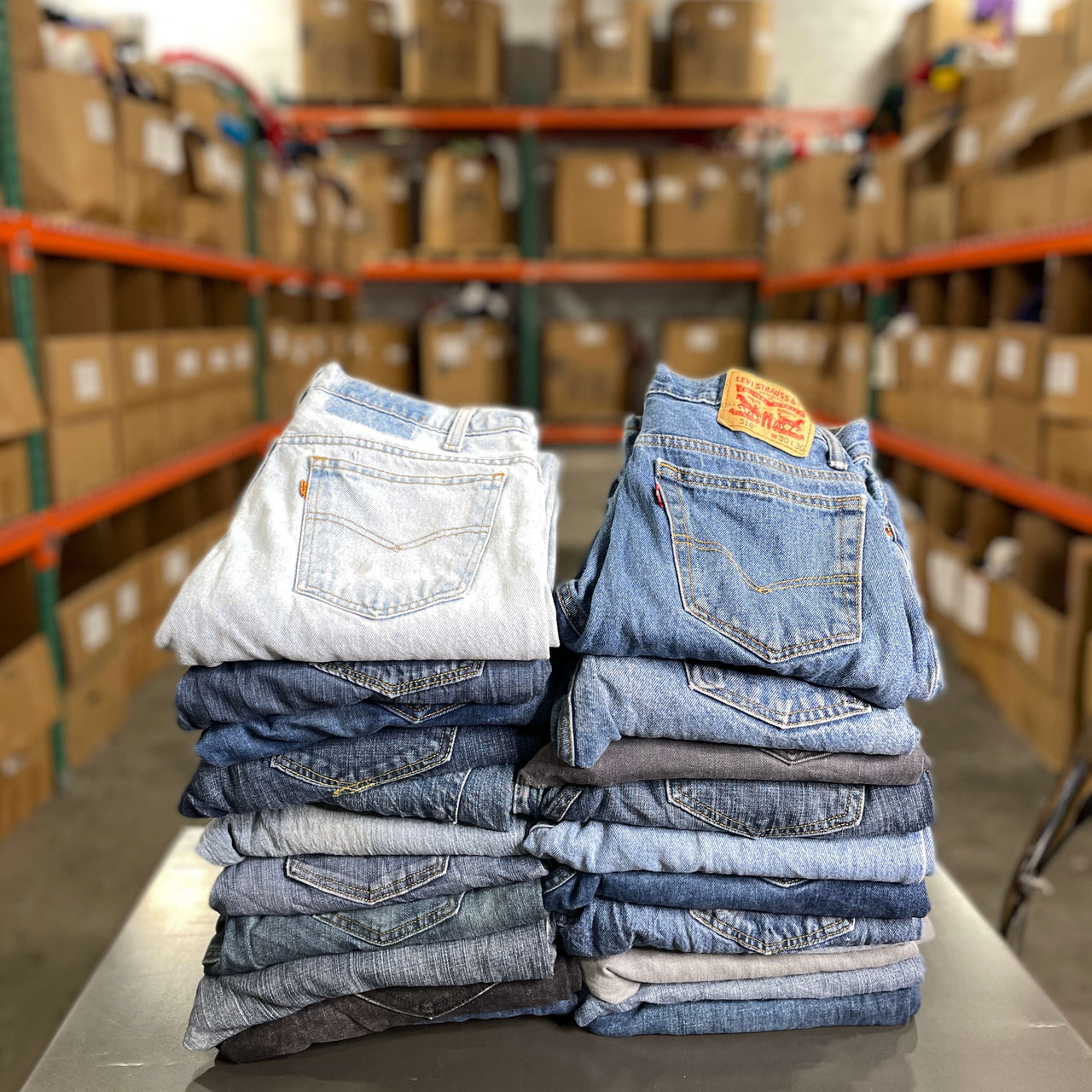100lb Levi's 34" and UP Jeans Bale