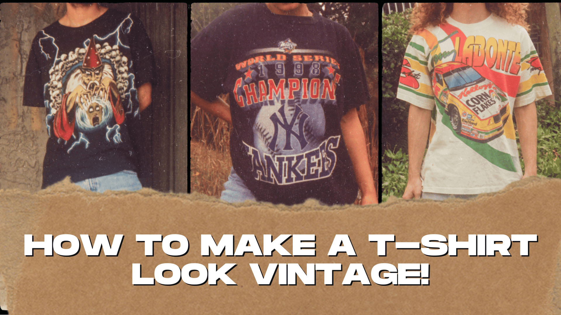 How to make & style a t-shirt look to vintage!