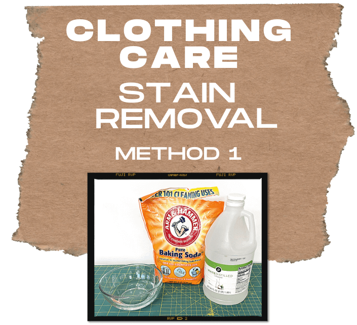 Clothing Care: Stains Method 1