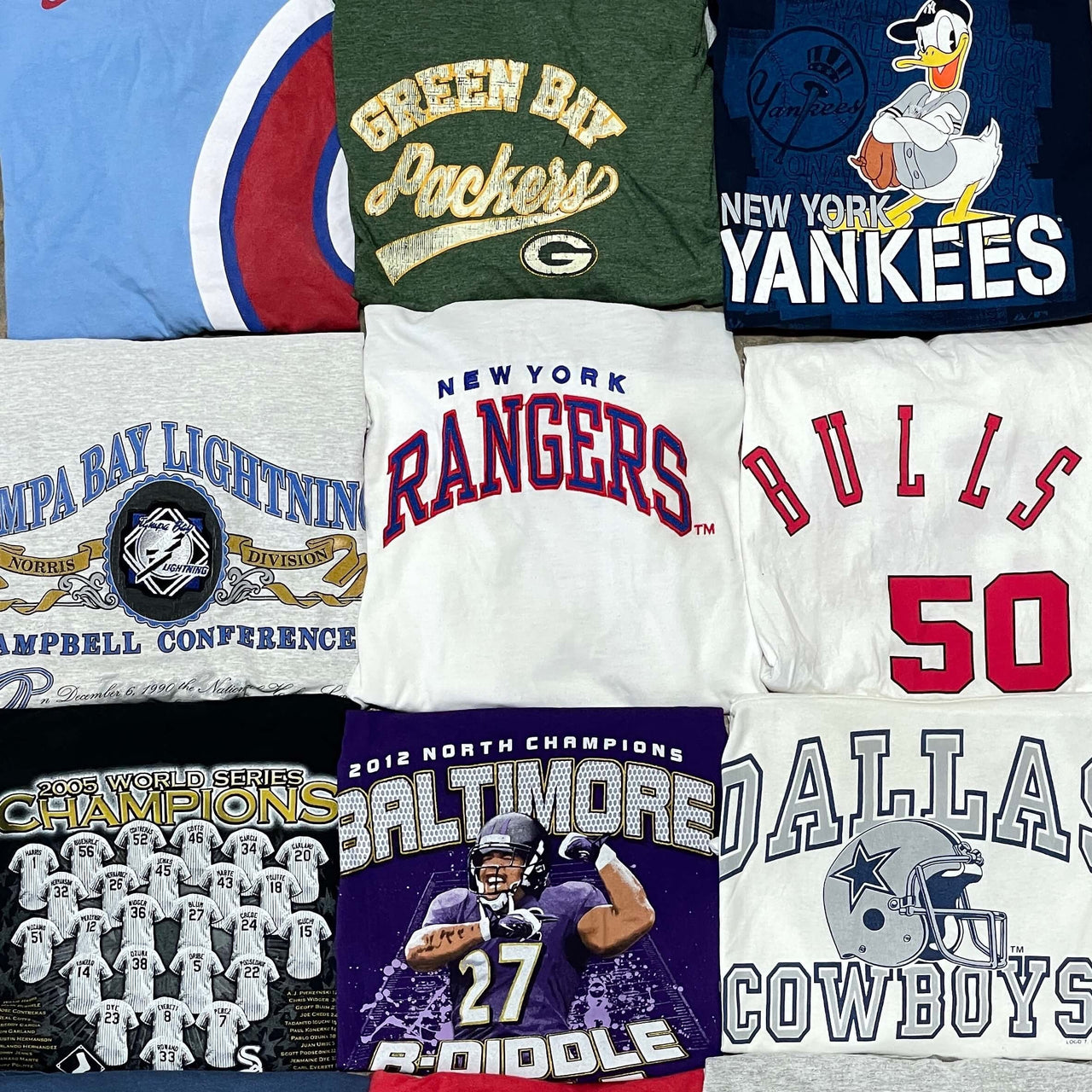 Wholesale NBA, NFL, MLB, NHL T-Shirts