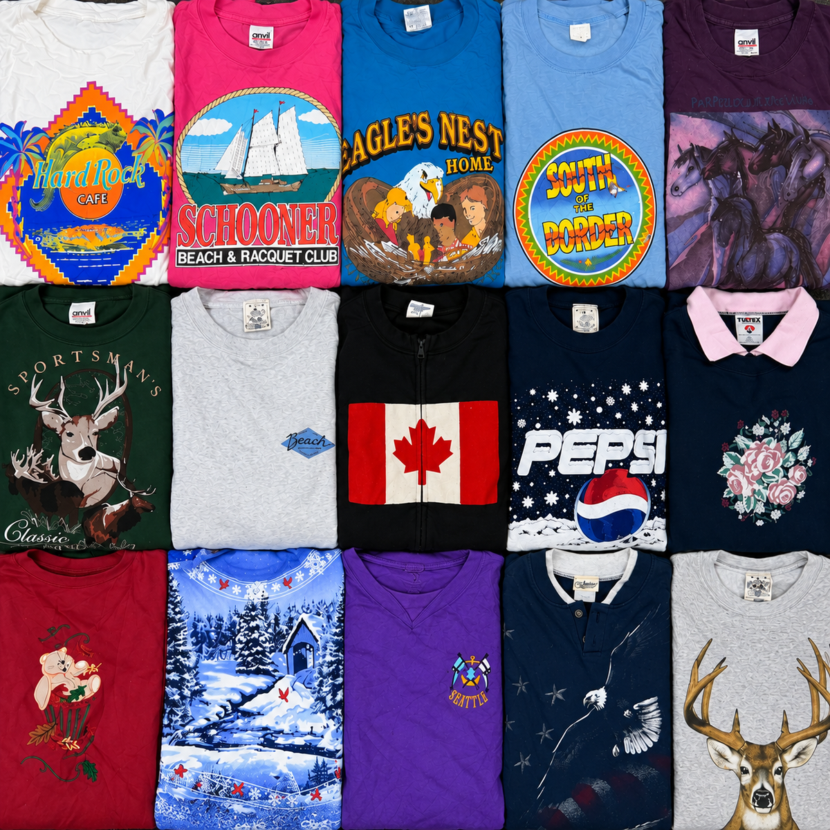 Wholesale Vintage Graphic T-Shirts & Sweatshirts Mix (10 Pieces)
