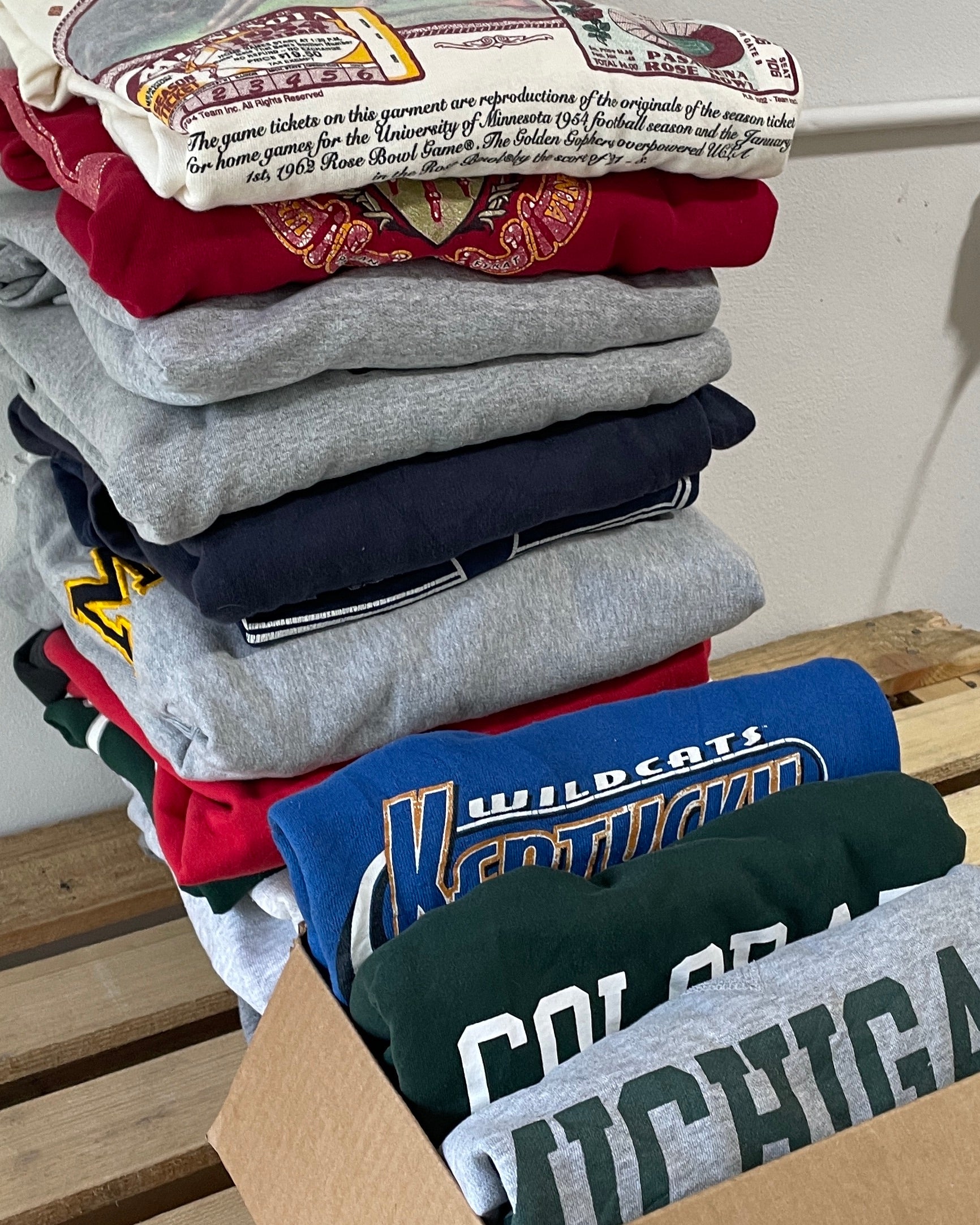 Thrifted college sweatshirts sale