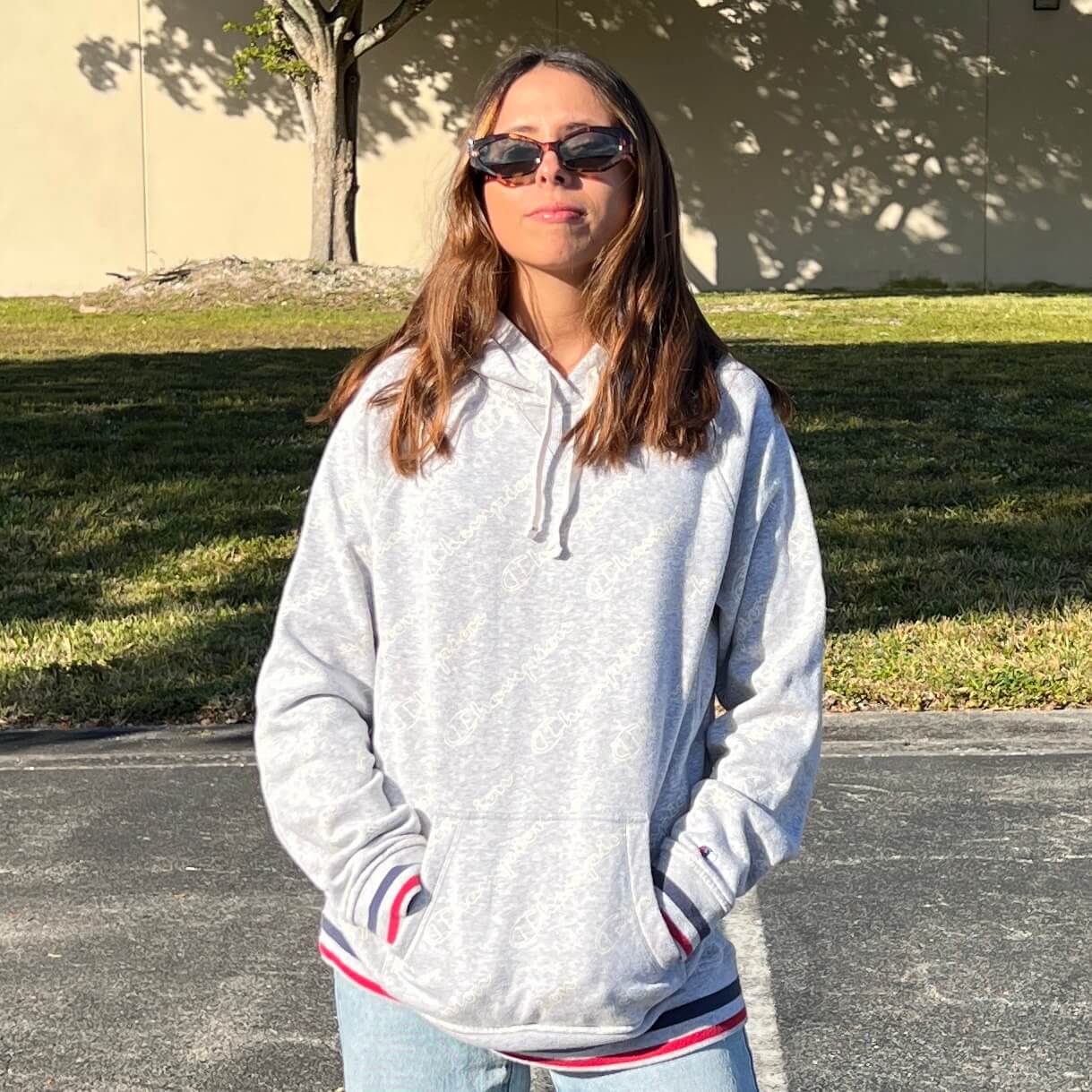 Champion sweatshirt clearance outfits