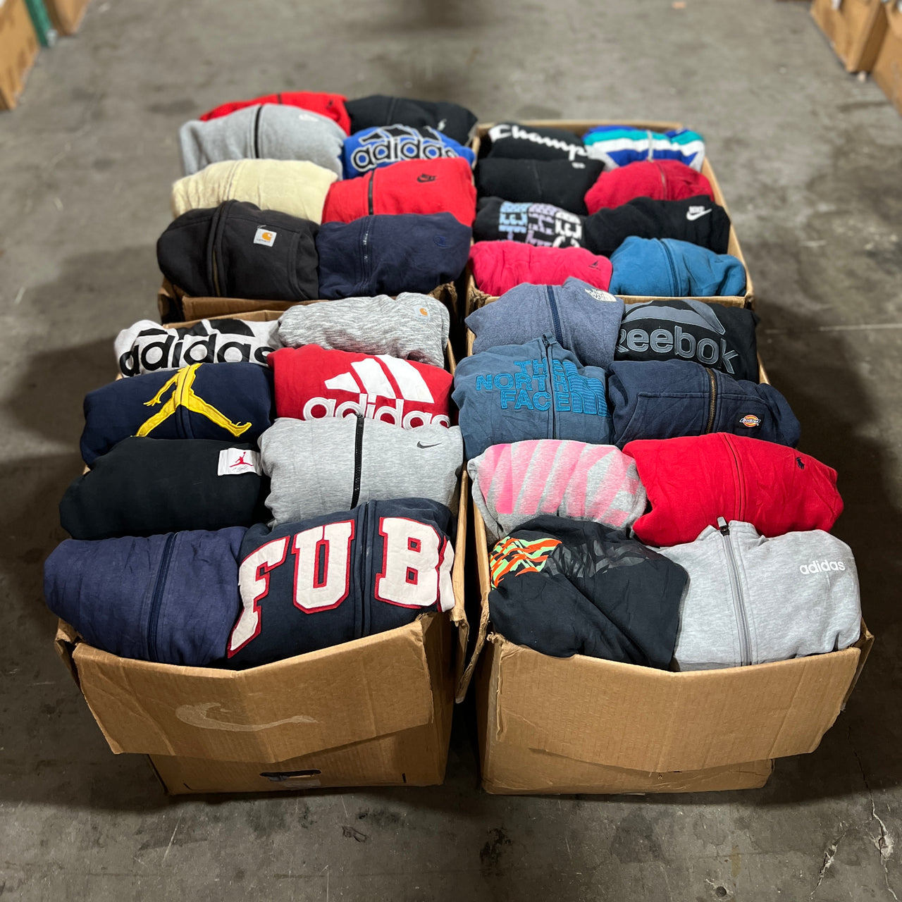 Bulk Wholesale Branded Zip-Up and Hoodie Sweatshirts