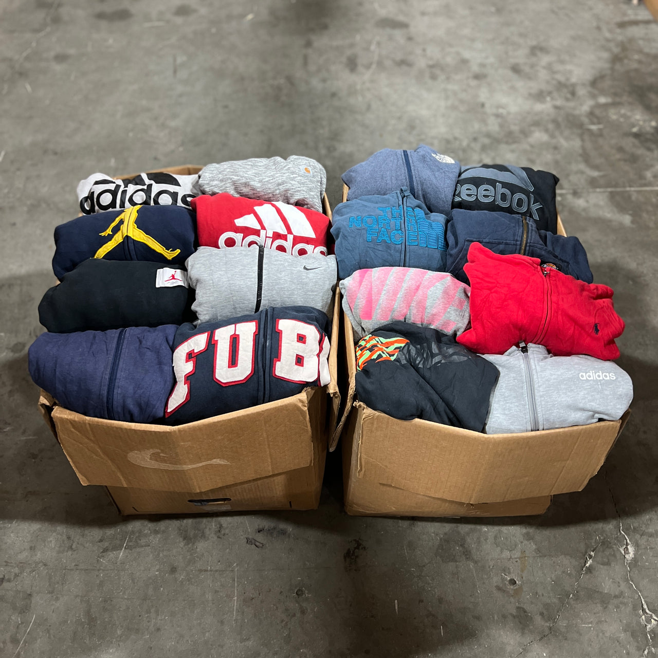 Bulk Wholesale Branded Zip-Up and Hoodie Sweatshirts
